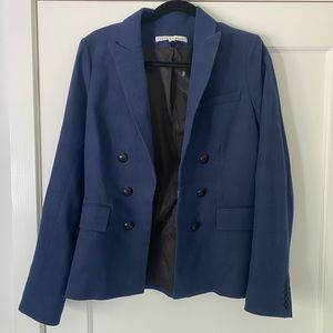 Veronica Beard Blue Virgin Wool Dickey Blazer
